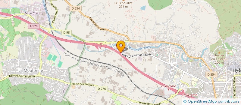 localisation de l'entreprise BETC DIFFUSION à HYERES