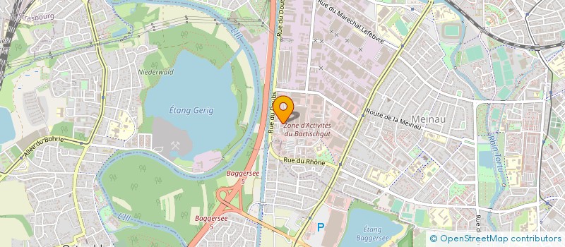 localisation de l'entreprise BETECOM à STRASBOURG