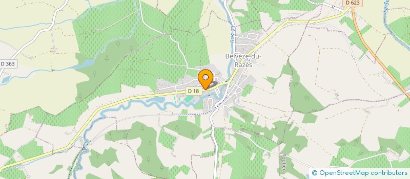 localisation de l'entreprise BETEILLE EXPLOITATION FORESTIERE  BELVEZE-DU-RAZES