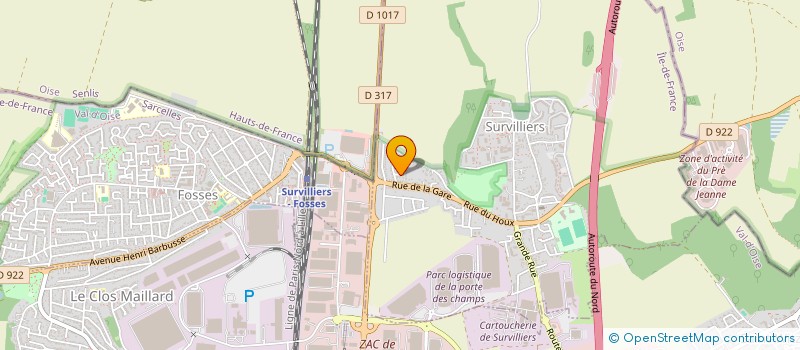 localisation de l'entreprise BETEL  SURVILLIERS