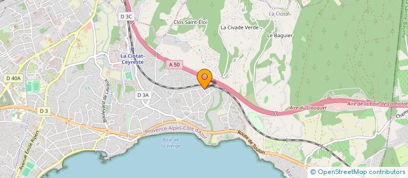 localisation de l'entreprise BETEX à LA CIOTAT