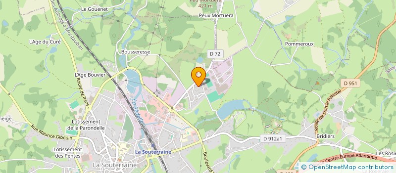 localisation de l'entreprise BETF à LA SOUTERRAINE