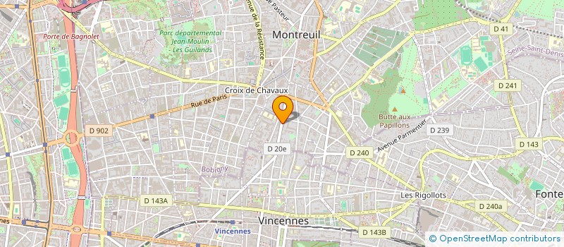 localisation de l'entreprise BETH HAMELEKH ( LA MAISON DU ROI )  MONTREUIL