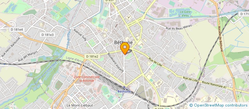 localisation de l'entreprise BETHUNE AUTOMOBILES à BETHUNE
