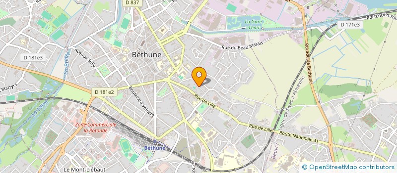 localisation de l'entreprise BETHUNE BADMINTON CLUB à BETHUNE