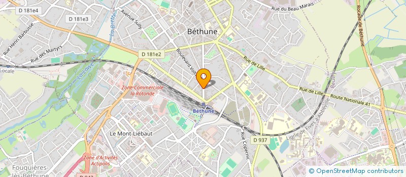 localisation de l'entreprise BETHUNE BARBER à BETHUNE