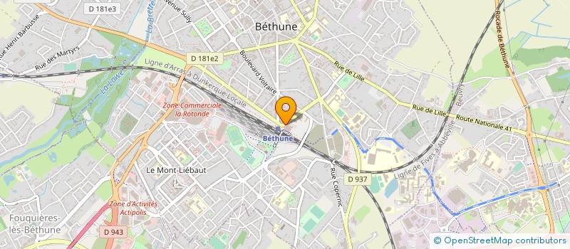localisation de l'entreprise BETHUNE CINE à BETHUNE