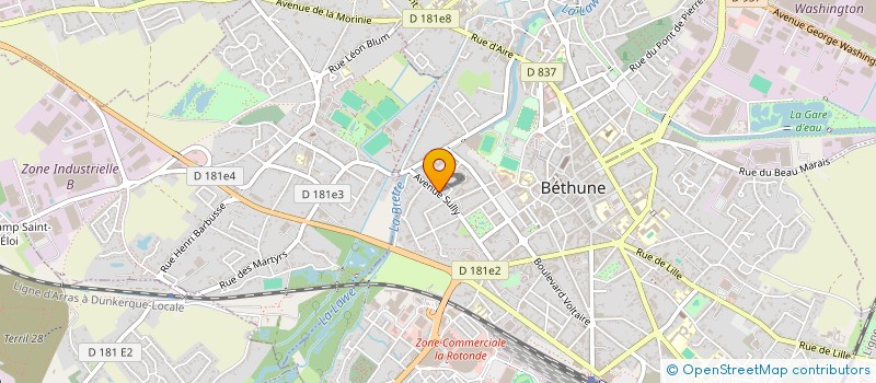 localisation de l'entreprise BETHUNE CINEMA PRODUCTION  BETHUNE