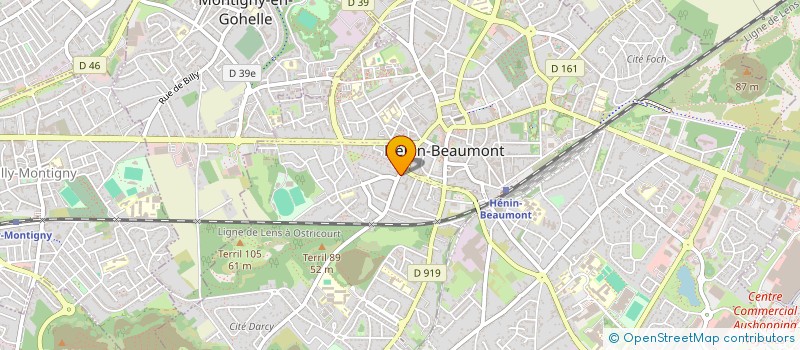 localisation de l'entreprise BETHUNE INVEST à HENIN-BEAUMONT