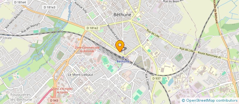 localisation de l'entreprise BETHUNE NOTRE VILLE à BETHUNE