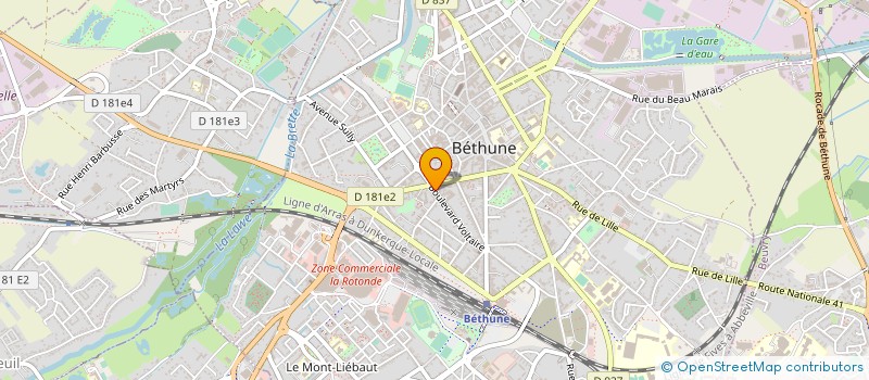 localisation de l'entreprise BETHUNE PARE-BRISE  BETHUNE