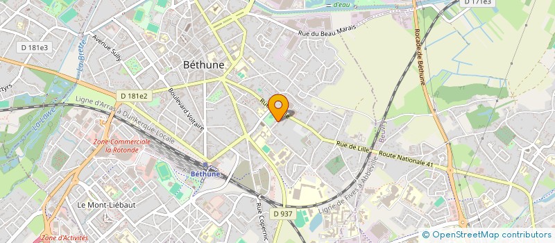 localisation de l'entreprise BETHUNE PARTAGE à BETHUNE