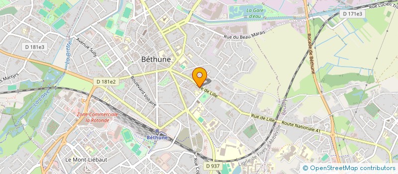 localisation de l'entreprise BETHUNE SHOP à BETHUNE