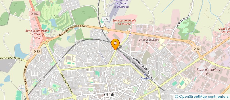 localisation de l'entreprise BETI à CHOLET