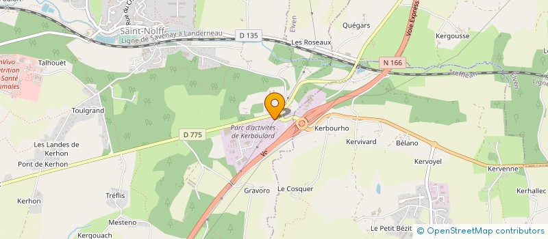 localisation de l'entreprise BETINA à ELVEN