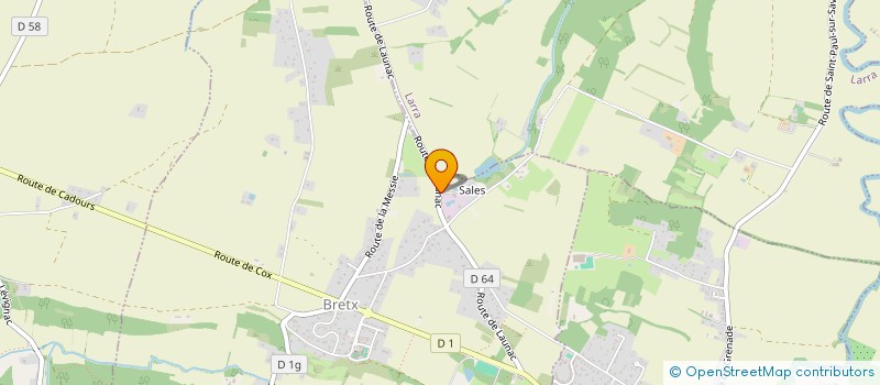 localisation de l'entreprise BETIRAC-LEZAT C.C.M. à BRETX