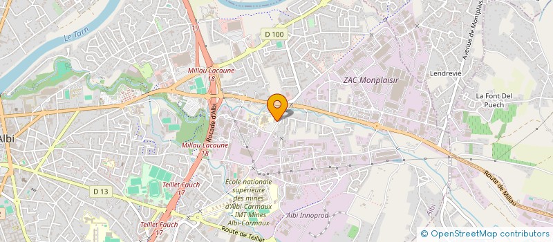 localisation de l'entreprise BETIS ALBIGEOIS RUGBYGOLF à ALBI