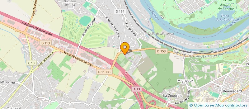 localisation de l'entreprise BETON ARCHITECTONIQUE SERVICES à VILLENNES-SUR-SEINE