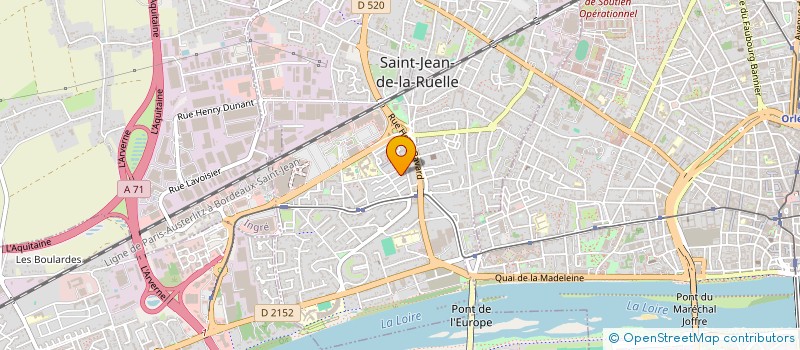 localisation de l'entreprise BETON ARME ET MACONNERIE DU CENTRE à SAINT-JEAN-DE-LA-RUELLE