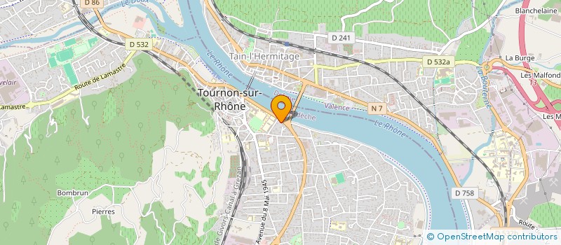 localisation de l'entreprise BETON CONSTRUCTION à TOURNON-SUR-RHONE