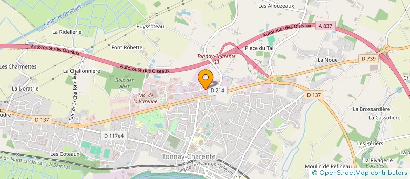 localisation de l'entreprise BETON CONTROLE DE L'ESTUAIRE ATLANTIQUE à TONNAY-CHARENTE