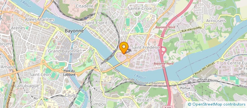 localisation de l'entreprise BETON CONTROLE PAYS BASQUE à BAYONNE
