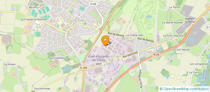 localisation de l'entreprise BETON ET BETON  LE RHEU