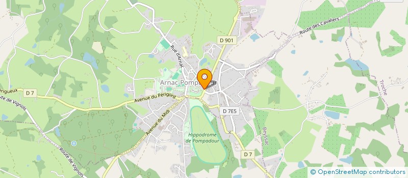localisation de l'entreprise BETON IMPRIME ART  ARNAC-POMPADOUR