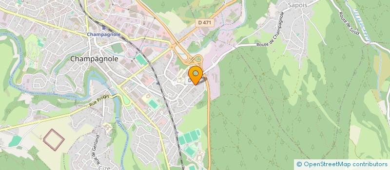 localisation de l'entreprise BETON PRO RUSTHUL à CHAMPAGNOLE