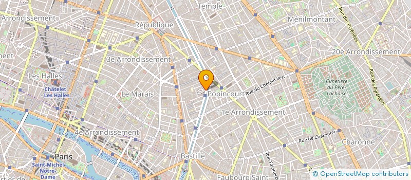 localisation de l'entreprise BETON ROUGE à PARIS