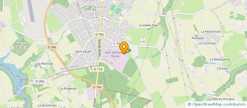 localisation de l'entreprise BETON ROUTIER BRETON  PLEURTUIT