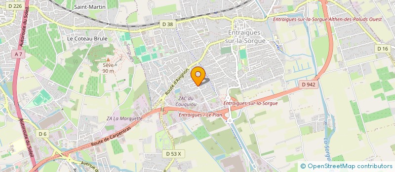 localisation de l'entreprise BETON SERVICE à ENTRAIGUES SUR LA SORGUE