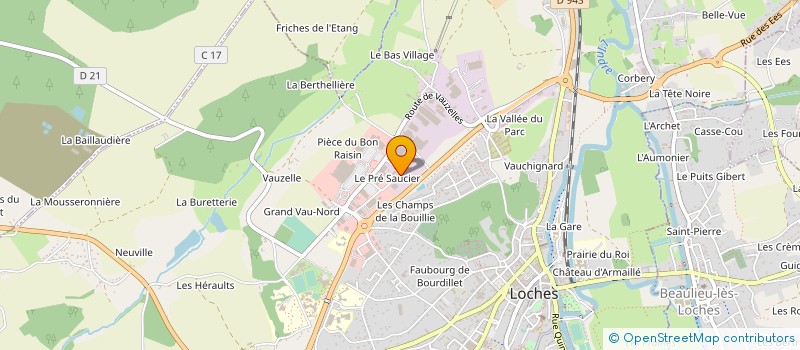 localisation de l'entreprise BETON SERVICE à LOCHES