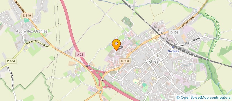 localisation de l'entreprise BETONS DU HAINAUT ET DE LA SAMBRE à ORCHIES