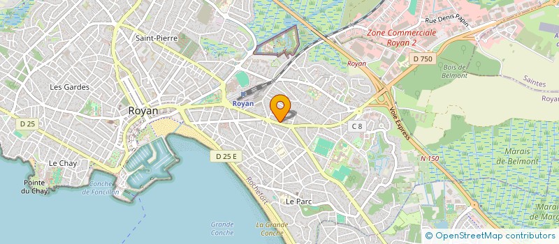 localisation de l'entreprise BETONS SERVICES CHARENTAIS à ROYAN