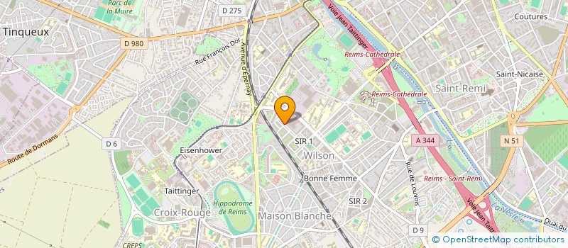 localisation de l'entreprise BETP à REIMS