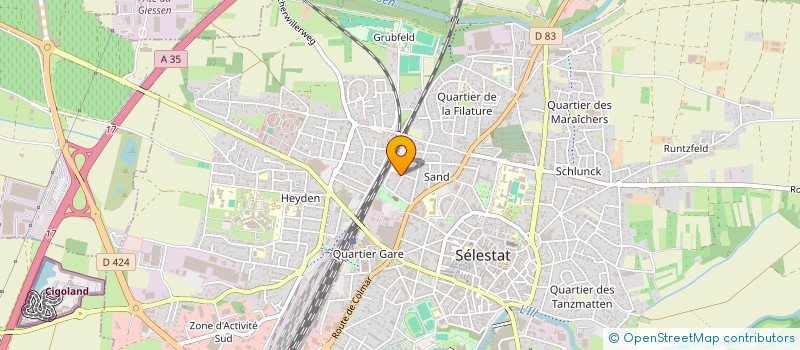 localisation de l'entreprise BETTANGA J.L.  SELESTAT