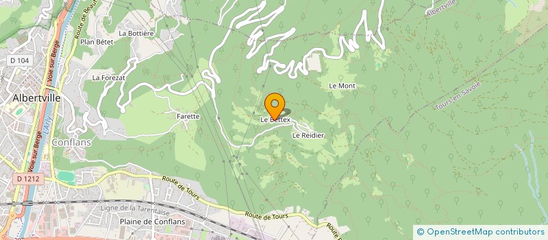 localisation de l'entreprise BETTEX  ALBERTVILLE