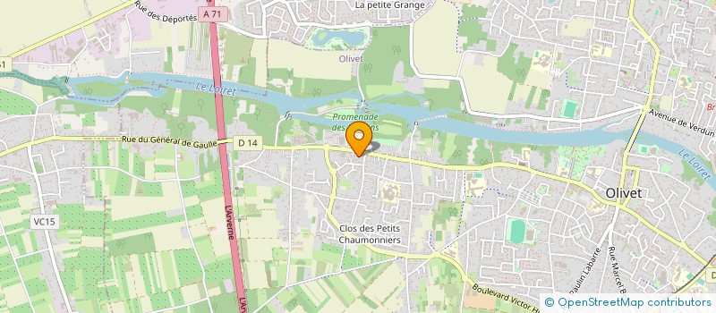 localisation de l'entreprise BETTIVIC à OLIVET