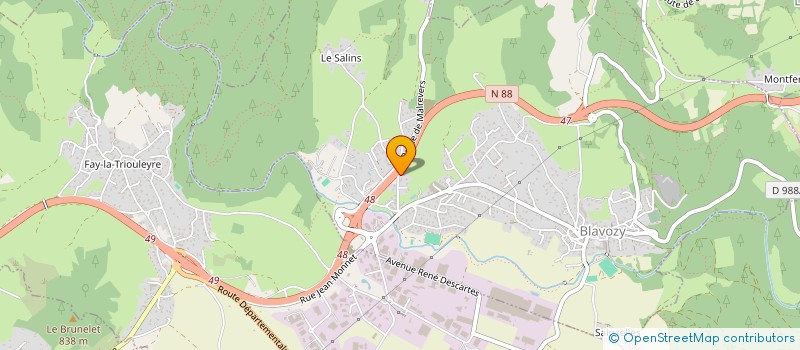 localisation de l'entreprise BETTY ET JEFF  BLAVOZY