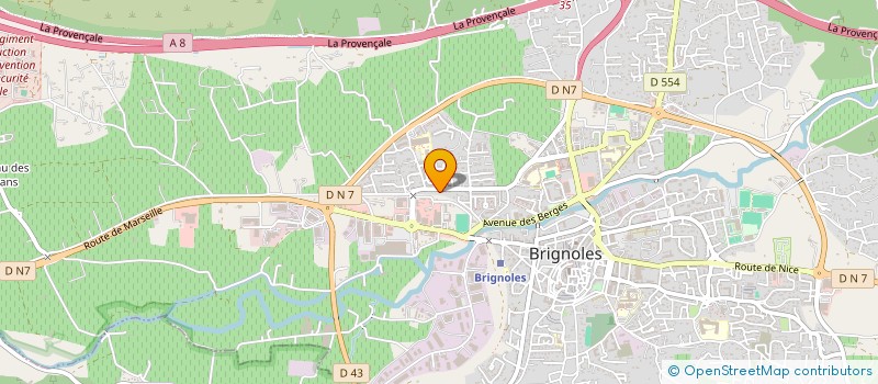 localisation de l'entreprise BETTY INVESTISSEMENT  BRIGNOLES