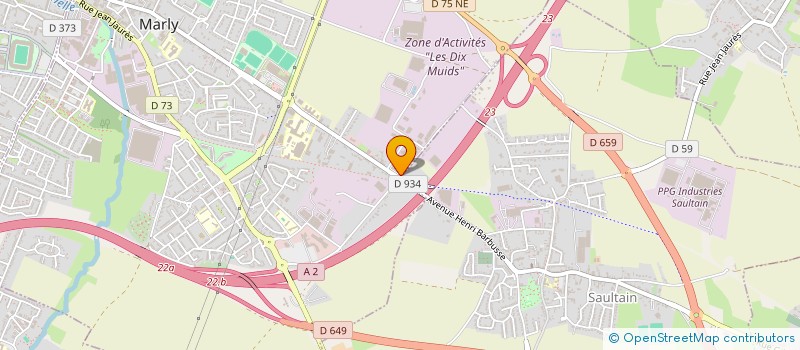 localisation de l'entreprise BEULENS SF  SAULTAIN