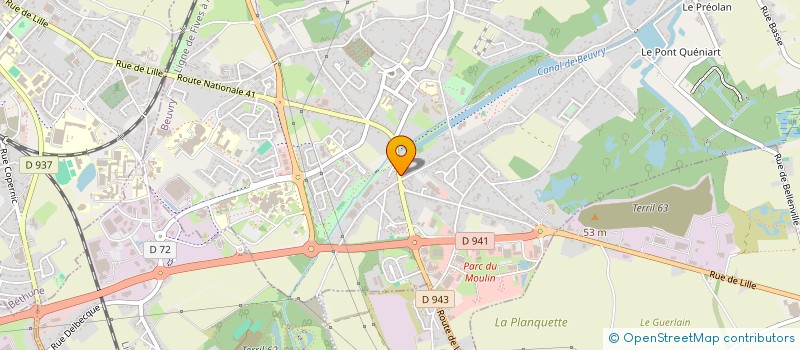 localisation de l'entreprise BEUVRY AMBULANCES  BEUVRY