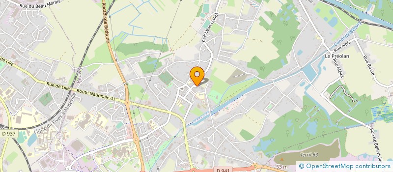 localisation de l'entreprise BEUVRY UNE AIDE A L'ESPOIR à BEUVRY