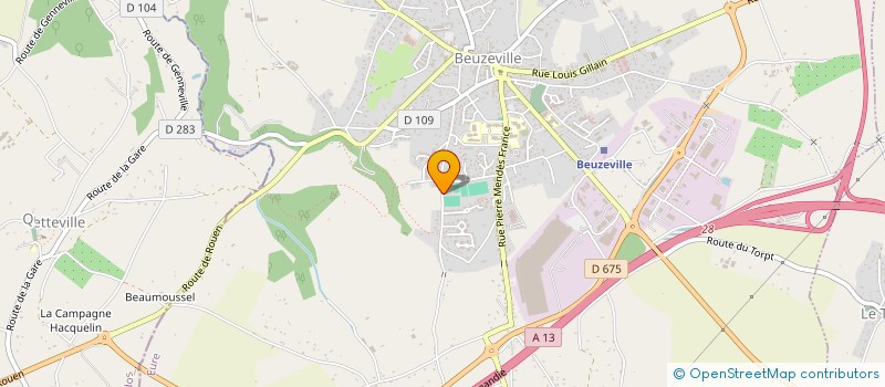 localisation de l'entreprise BEUZEVILLE AC TENNIS  BEUZEVILLE