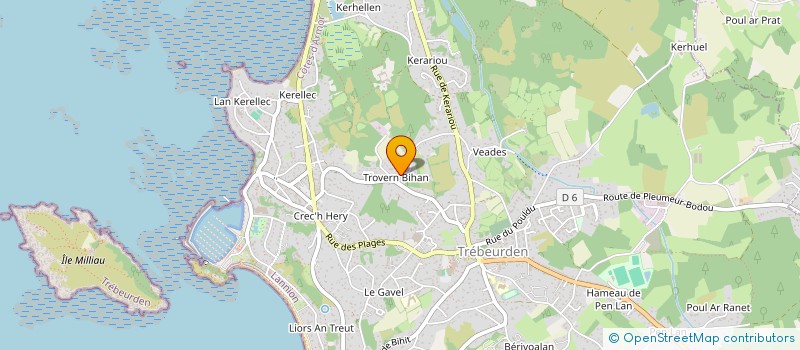 localisation de l'entreprise BEUZIT COUVERTURE  TREBEURDEN