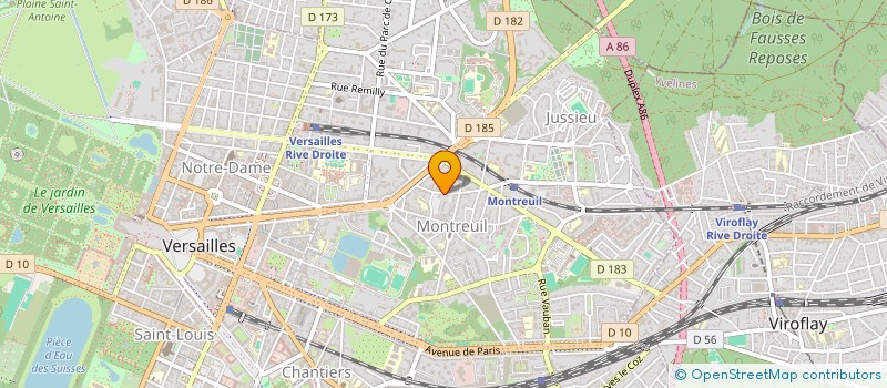 localisation de l'entreprise BEV à VERSAILLES