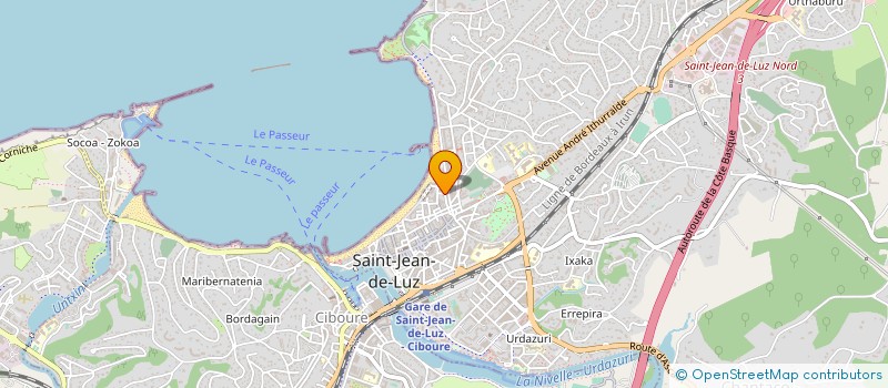 localisation de l'entreprise BEV'OR à SAINT-JEAN-DE-LUZ