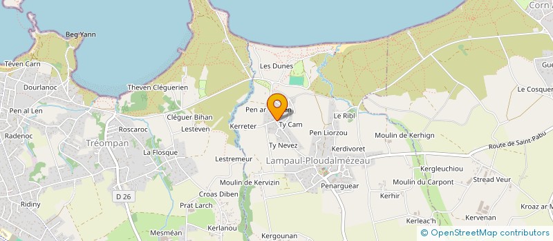localisation de l'entreprise BEVA E LAMBAOL  LAMPAUL-PLOUDALMEZEAU