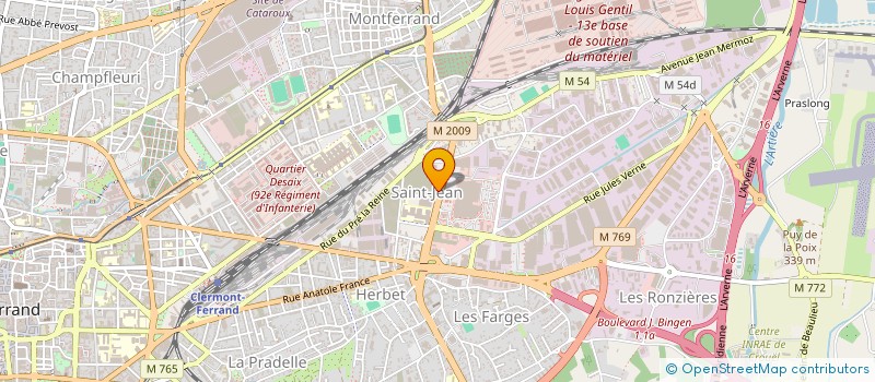 localisation de l'entreprise BEVAL à CLERMONT-FERRAND